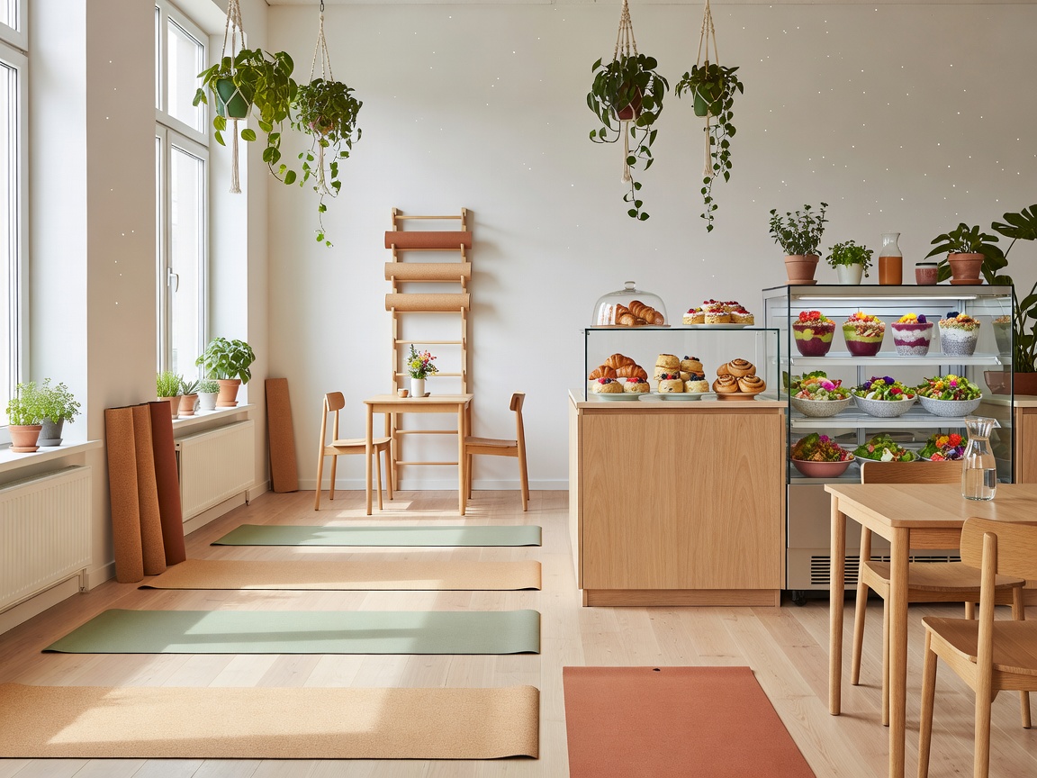 Roots Helsinki valoisa joogastudiotila ja kasvipohjainen vegaaninen kahvila
